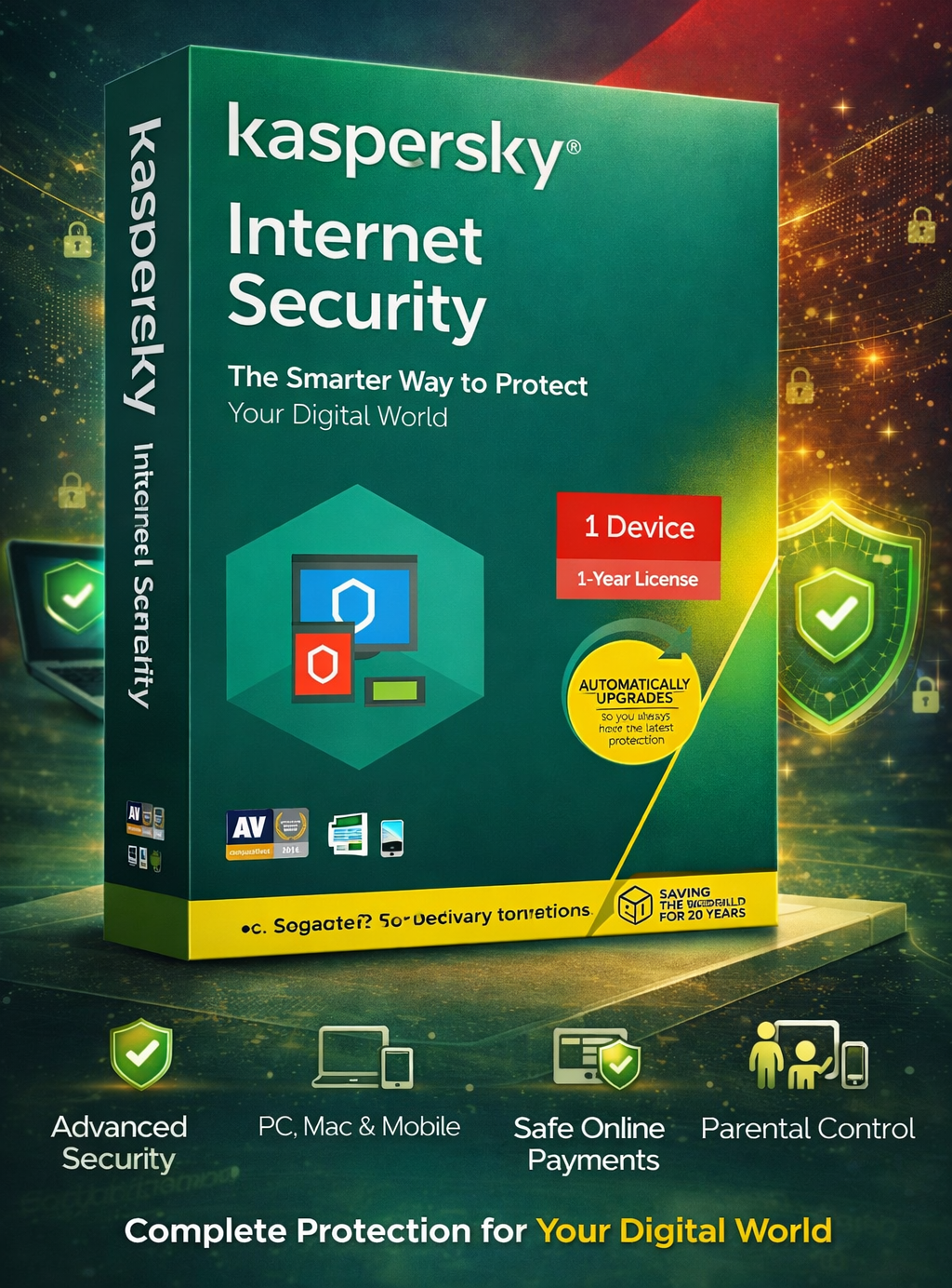 Kaspersky Internet Security (Latest Version) – 1 PC | 1 Year | Email Delivery