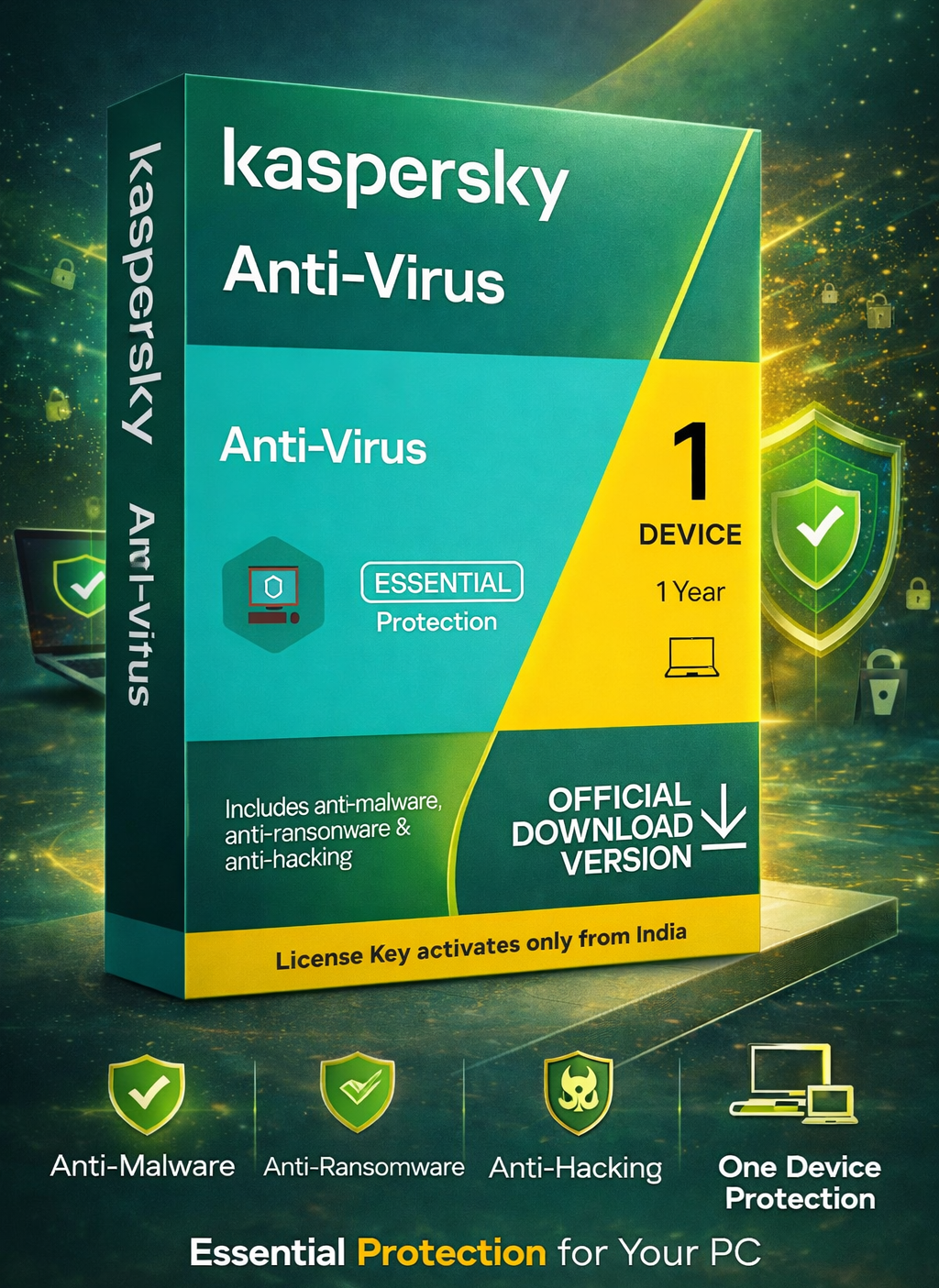 Kaspersky Anti-Virus – 1 Device | 1 Year | Email Delivery
