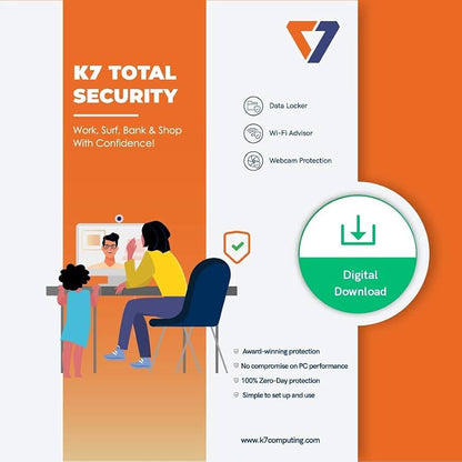 K7 Total Security - 10 Devices, 3 Years (Email Delivery in 2 Hours - No CD)