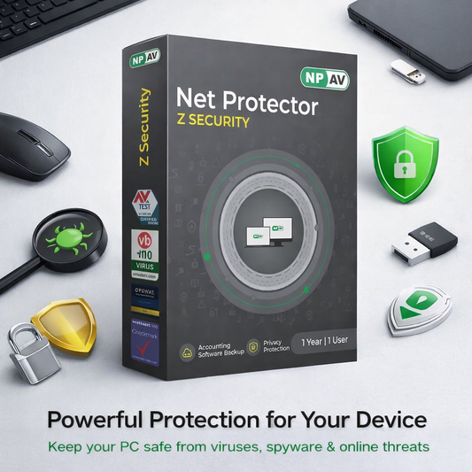 Net Protector Z Security (NPAV Antivirus ) – 1 User | 1 Year | Email Delivery (No CD)